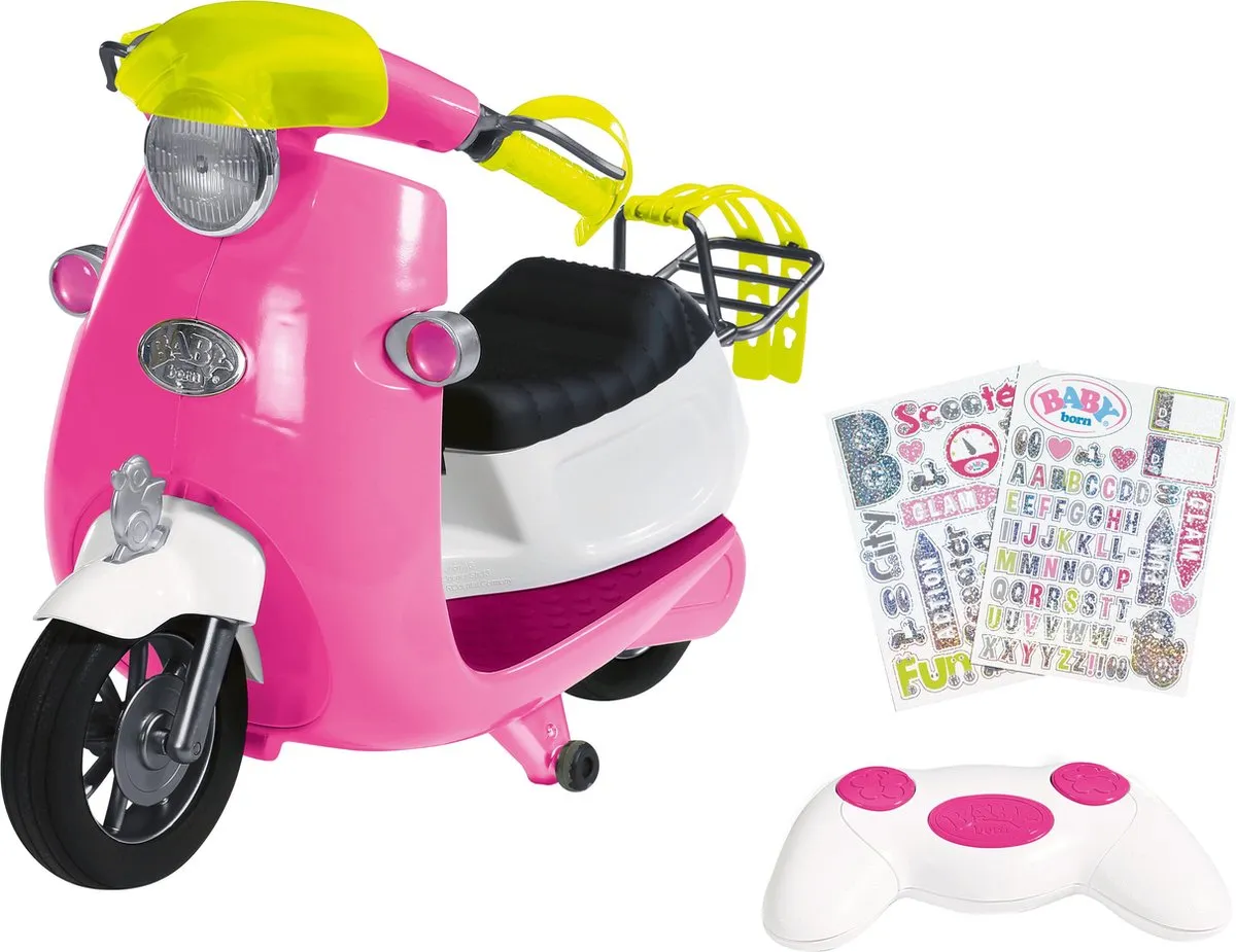 BABY born City Glam-scooter met afstandsbediening - Poppenvervoersmiddel speelgoed