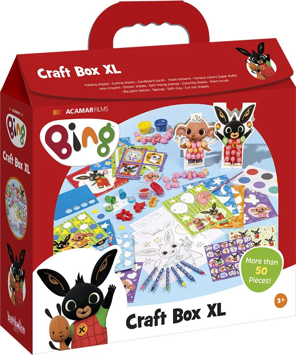 Bambolino Toys - Bing Knutselkoffer XL - creatief speelgoed knutselbenodigheden - voor jongens en meisjes speelgoed