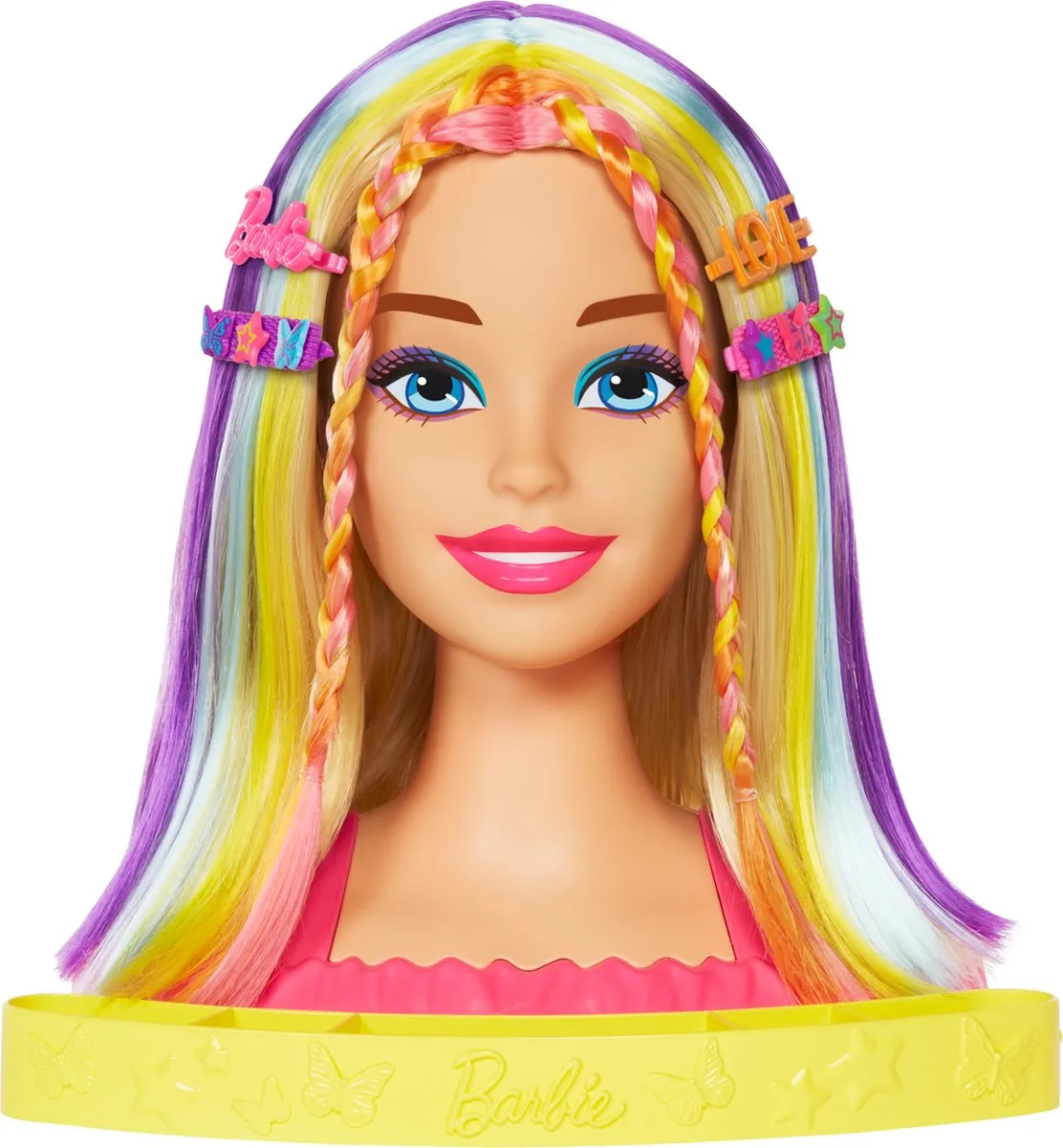 Barbie - Color Reveal - Kaphoofd - Neon regenboogkleuren speelgoed