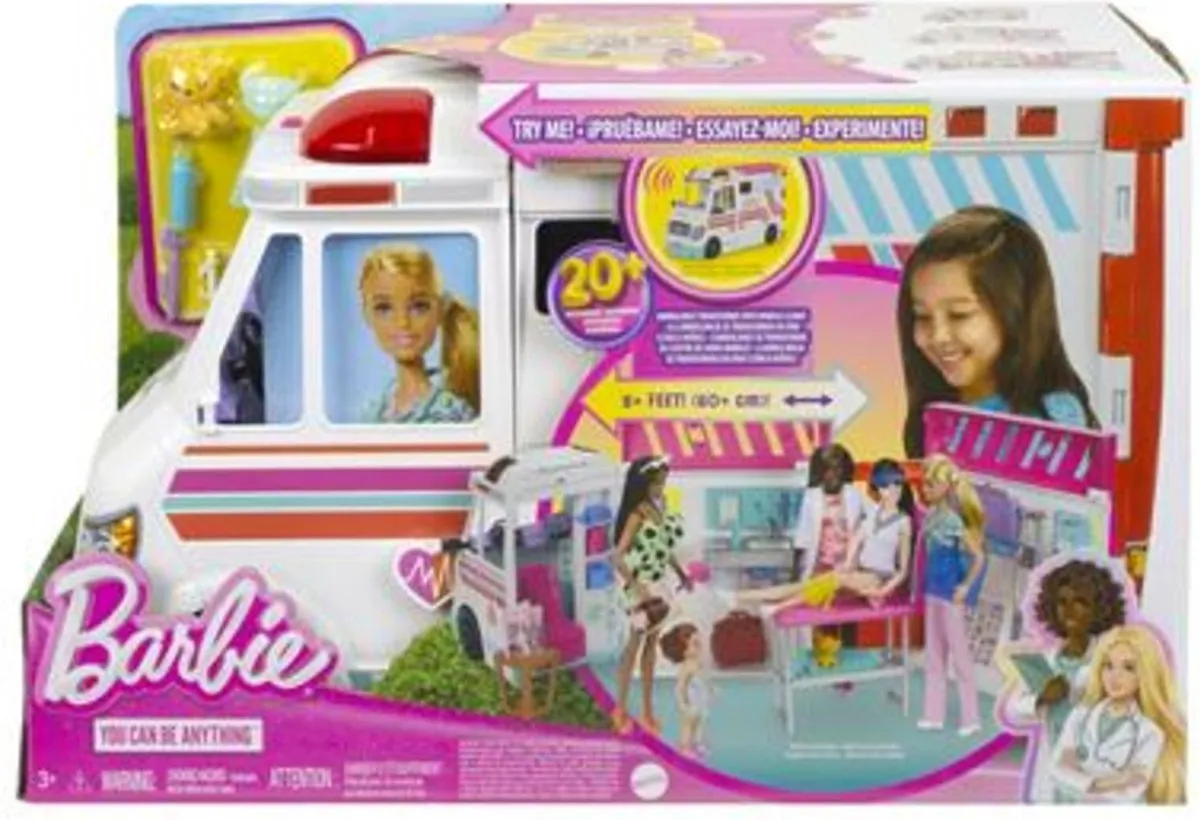 Barbie You Can Be Anything - Ambulance - Poppenauto - Barbie ambulance speelgoed