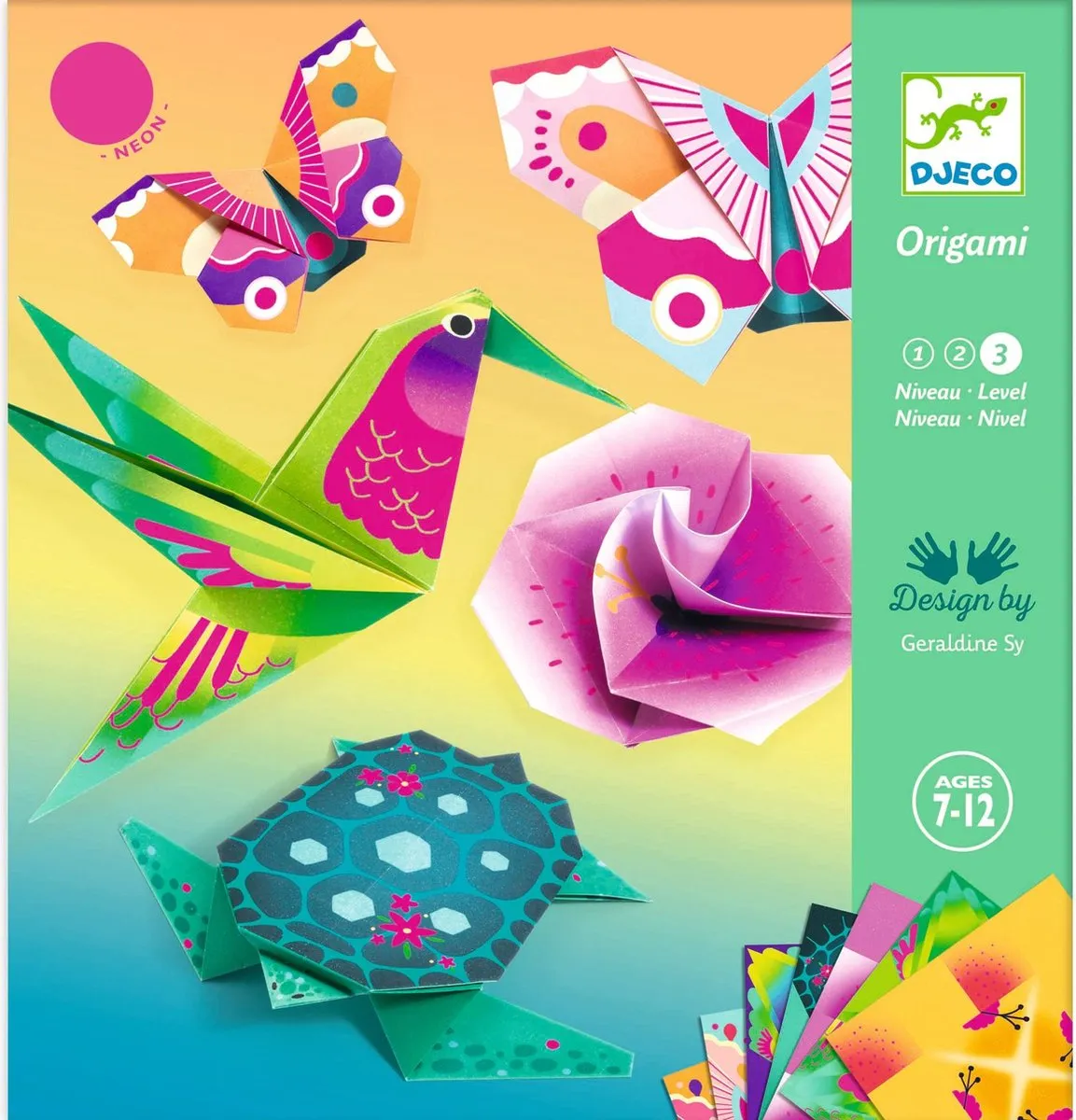 Djeco - Origami Tropische Dieren - Knutselset - vanaf 7 jaar speelgoed