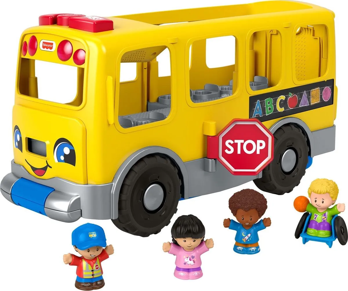 Fisher-Price Little People Zit-naast-mij Schoolbus Groot - Speelset speelgoed