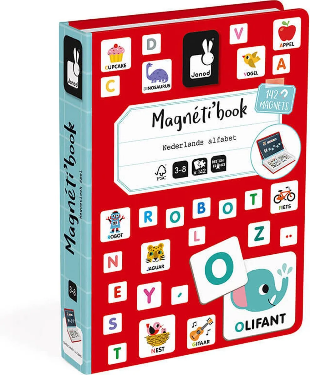 Janod Magneetboekk - Alfabet Nederlandstalig speelgoed