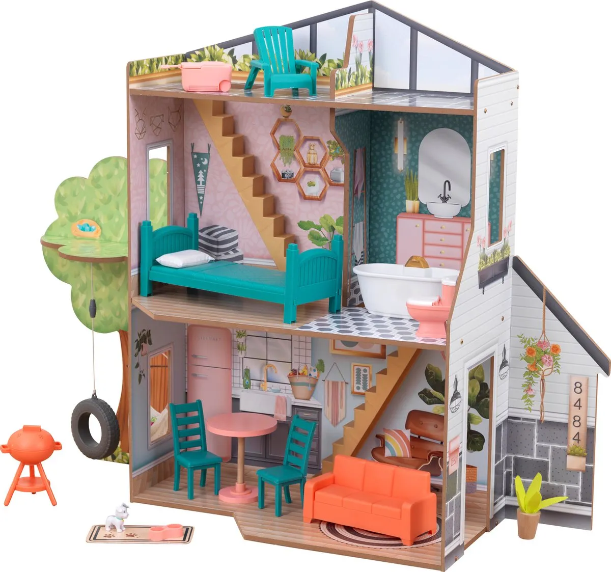 KidKraft Backyard Cookout Dollhouse Met Ez Kraft Assembly speelgoed