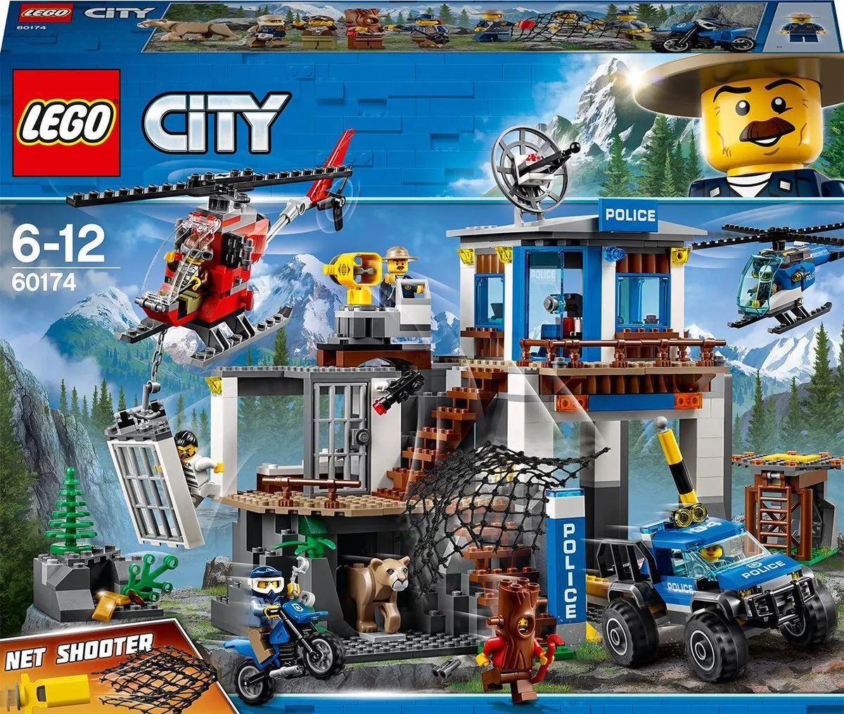 LEGO City Bergpolitie Politiekantoor op de Berg - 60174 speelgoed