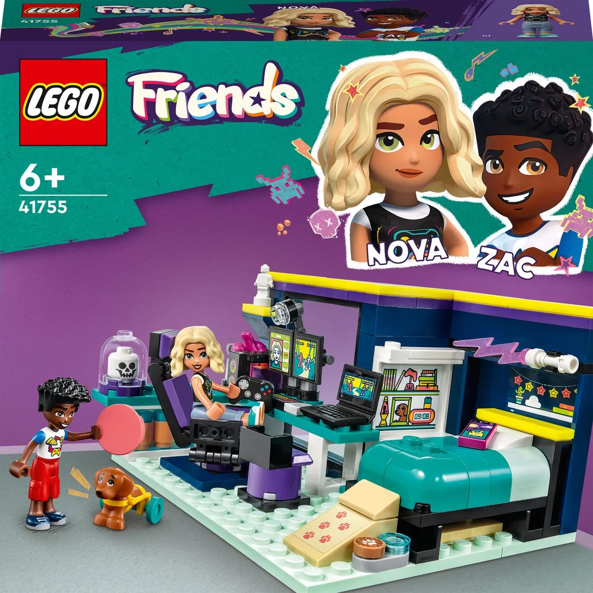 LEGO Friends Nova's kamer Speelset met Minipoppetjes - 41755 speelgoed