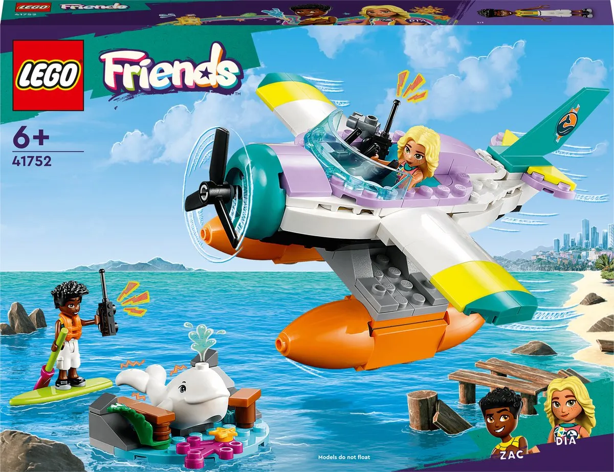 LEGO Friends Reddingsvliegtuig op Zee Vliegtuig Speelgoed - 41752 speelgoed