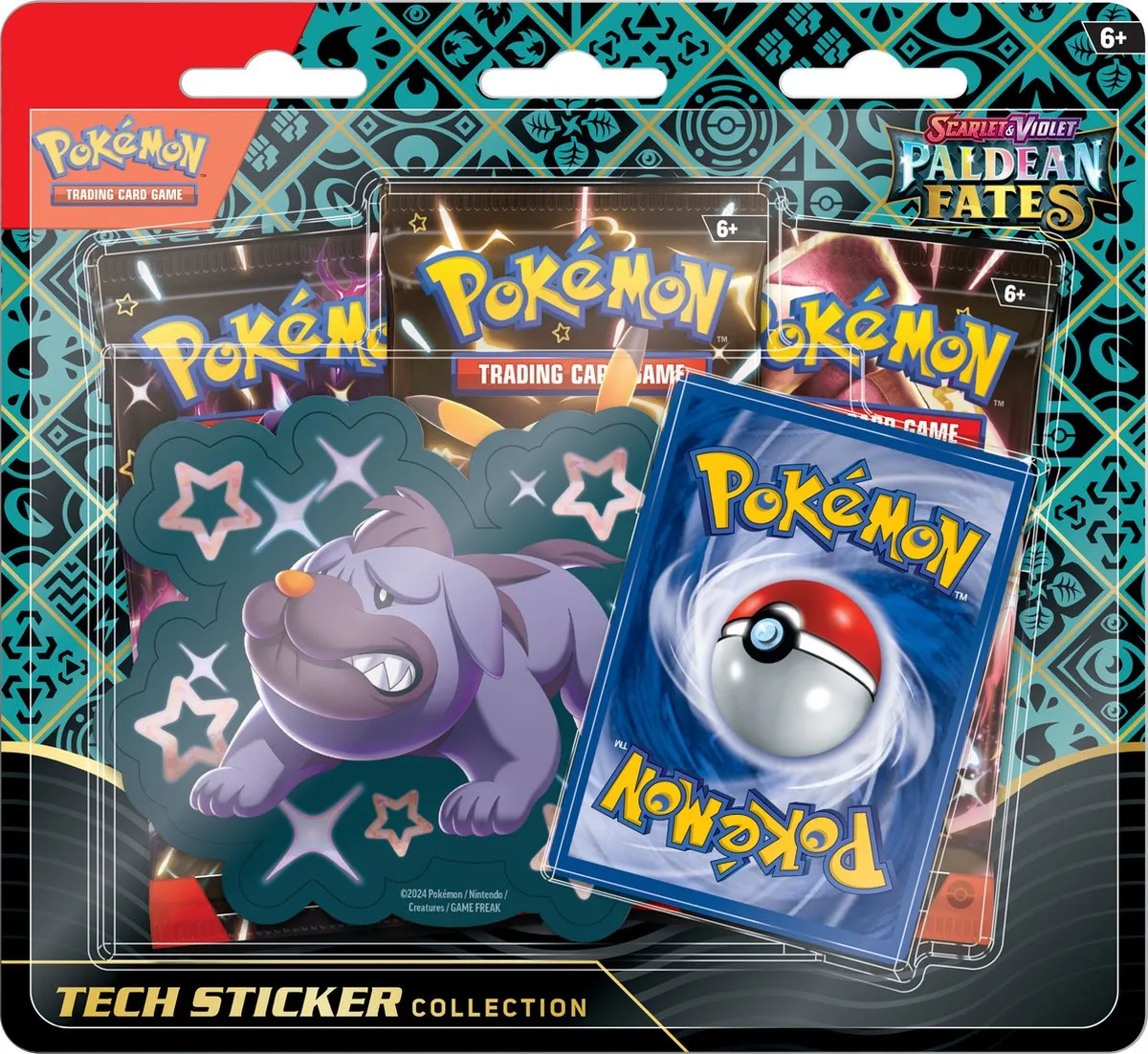 Pokémon Scarlet & Violet Paldean Fates Sticker Blister - Maschiff - Pokémon Kaarten speelgoed