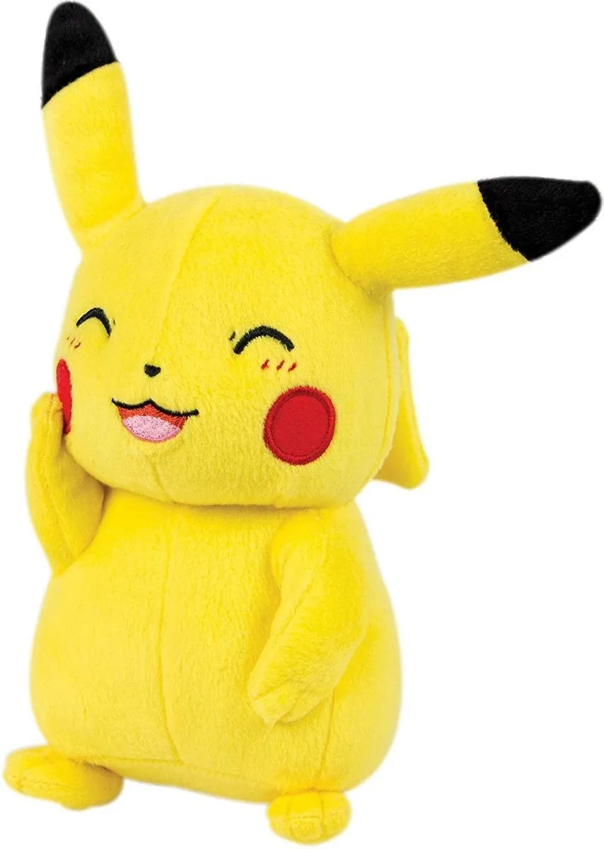 Pokemon - Pikachu - Knipoog - Pluche Knuffel (Tomy) - 30 cm speelgoed