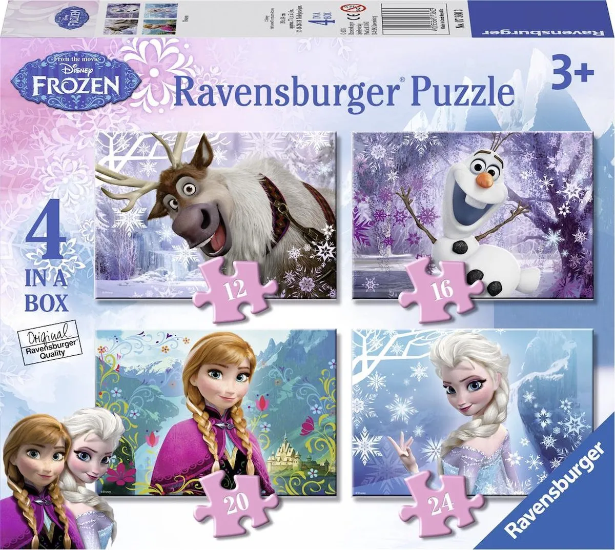 Ravensburger puzzel Disney Frozen -12+16+20+24 stukjes - kinderpuzzel speelgoed