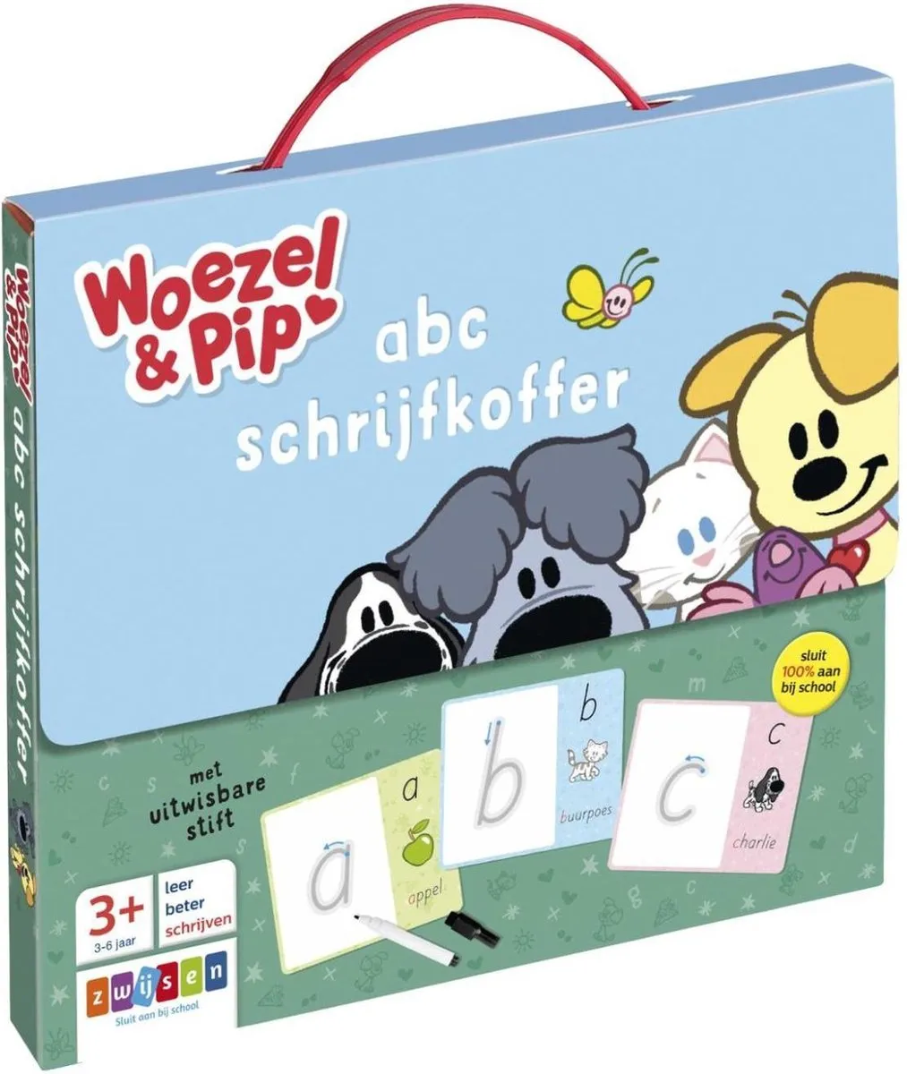 Woezel & Pip  -   abc schrijfkoffer speelgoed