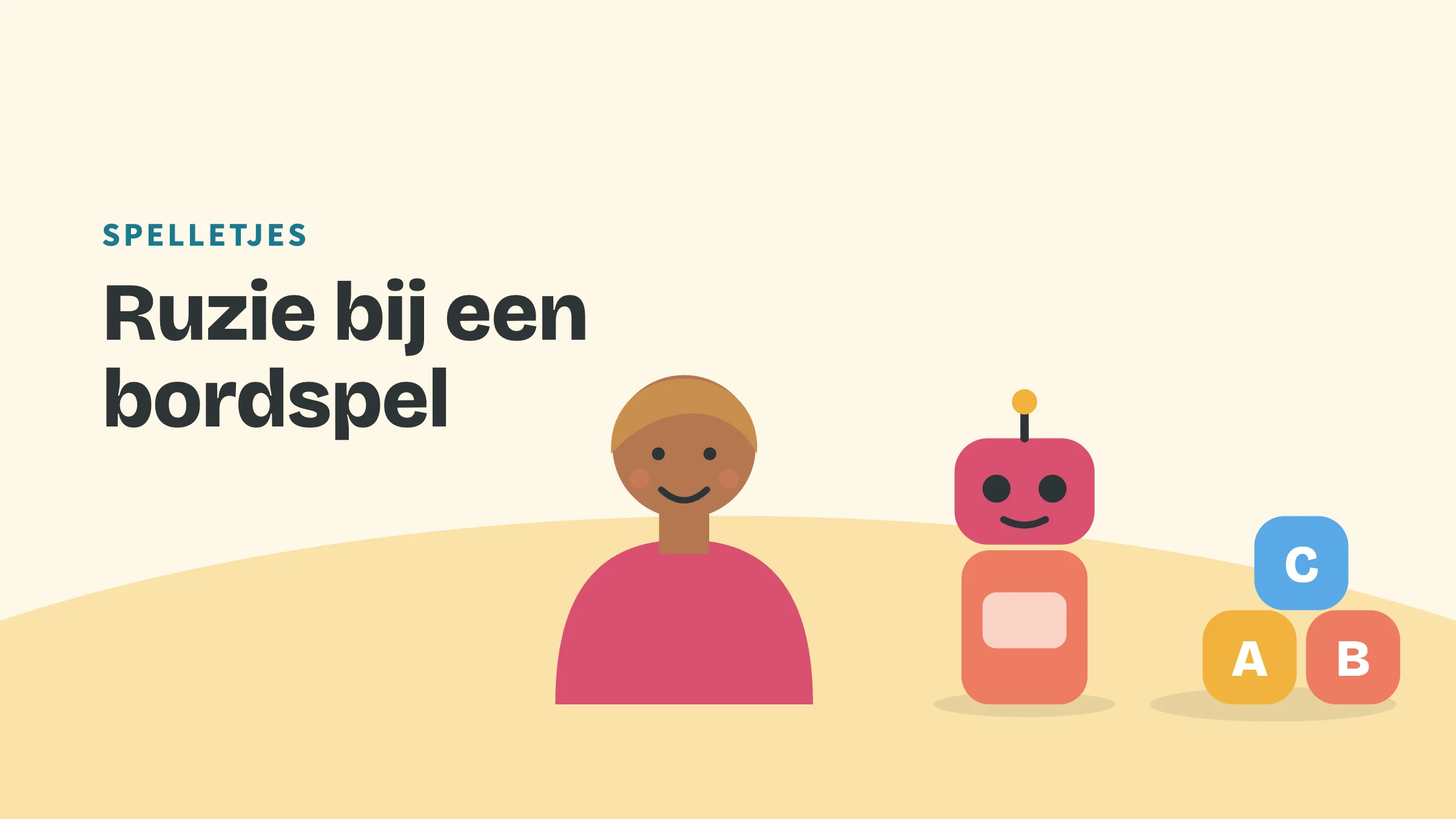 Getekend speelgoed met de bovenkop Spelletjes en de titel Ruzie bij een bordspel.