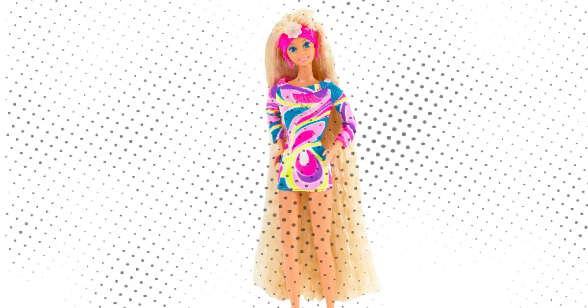 barbie 1992 heel lang haar