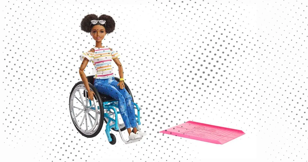 barbie 2019 fashinista rolstoel