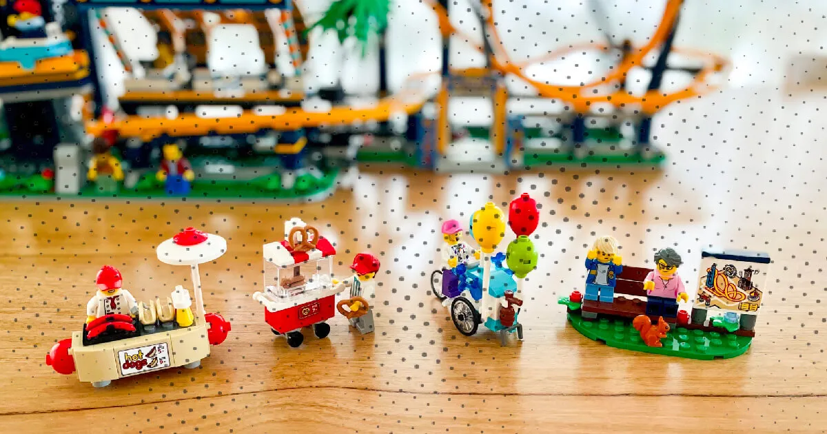 lego roller coaster horeca stands