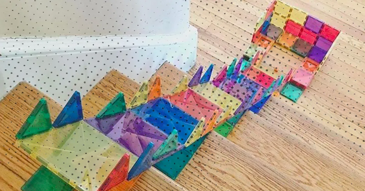 magna tiles knikkerbaan trap