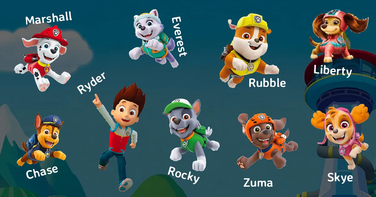 paw patrol wie is wie personages 