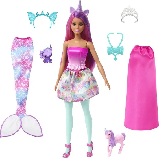 Beschrijven Rondlopen sokken Barbie Dreamtopia Ballerina Zeemeermin en Eenhoorn - Barbiepop - Beste prijs !