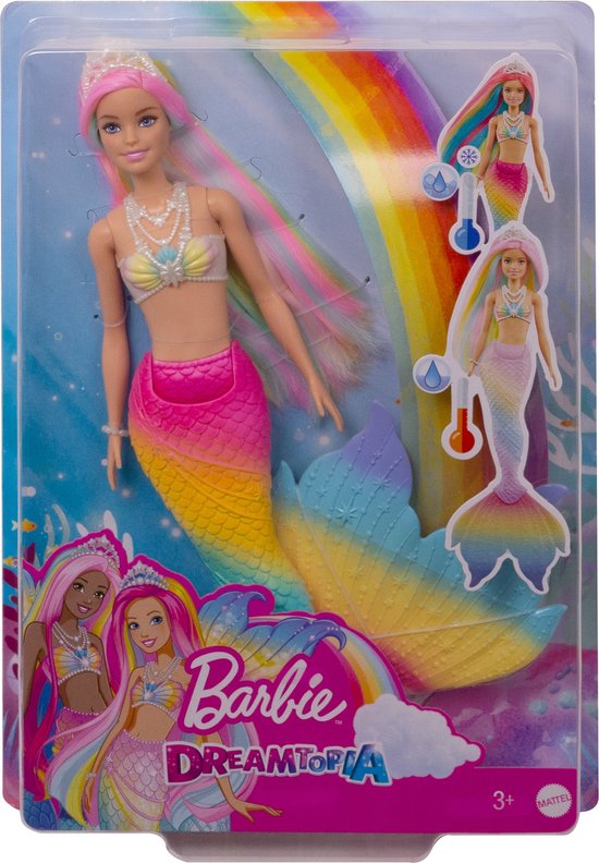 drijvend Overvloedig pion Barbie Dreamtopia Regenboogmagie - Zeemeerminpop Prijzen Vergelijken