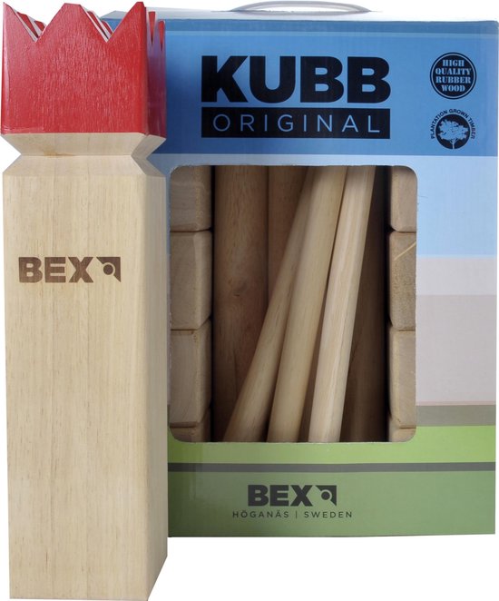Middelen Wonen Injectie Kubb Rode Koning - Rubberhout | Prijzen Vergelijken | Bex Sport Original