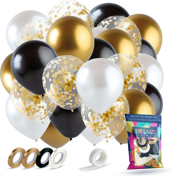 Relatieve grootte evenwicht Lee Fissaly Ballonnen: Prijzen Vergelijken | 40 stuks - Goud, Zwart & Wit
