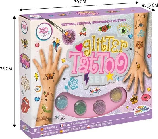 Prijzen Vergelijken: Mega Glitter Tattoo Set | 42 Sjablonen