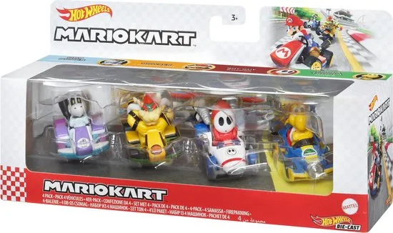 lokaal Verdikken rustig aan Hot Wheels Mario Kart #2: Prijzen Vergelijken - 4-Pack Die-cast Voertuig