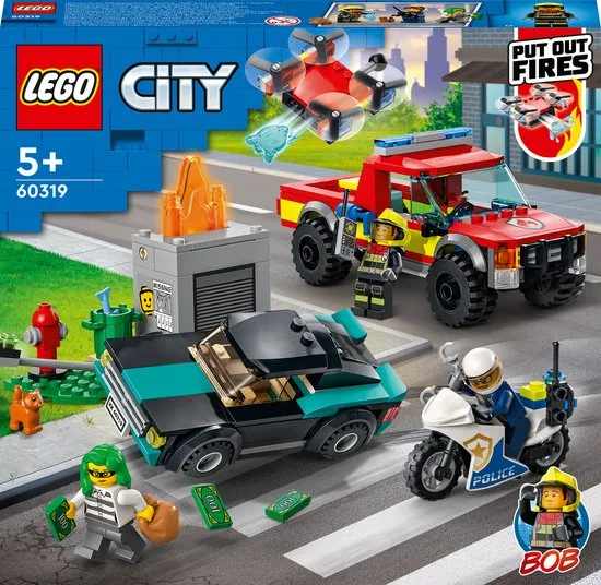 schuif klauw Trunk bibliotheek LEGO City Brandweer & Politie Achtervolging - 60319 | Prijzen Vergelijken