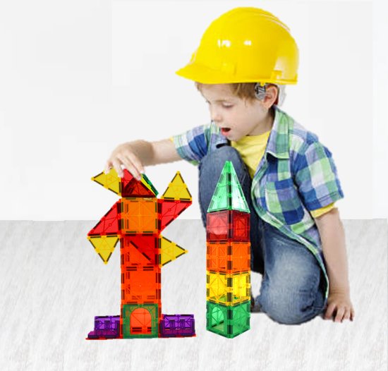 Magnetic Tiles - Prijzen vergelijken voor magnetisch constructiespeelgoed  met 60 tegels, geschikt voor kinderen van 3-12 jaar.