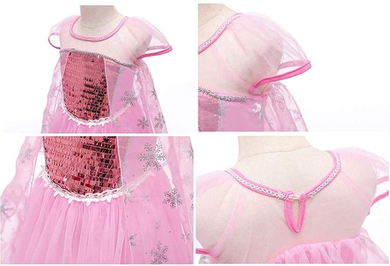 Prijzen vergelijken voor Prinsessenjurk Frozen Elsa verkleedkleding maat 110 116 120 met accessoires