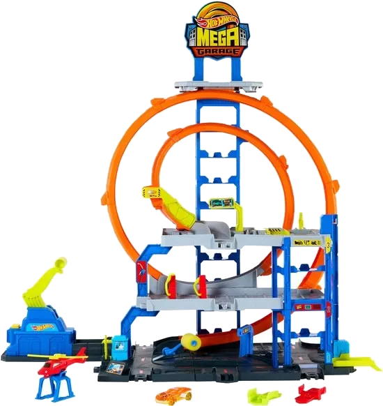 Hot Wheels Mega Loop Garage - Racebaan