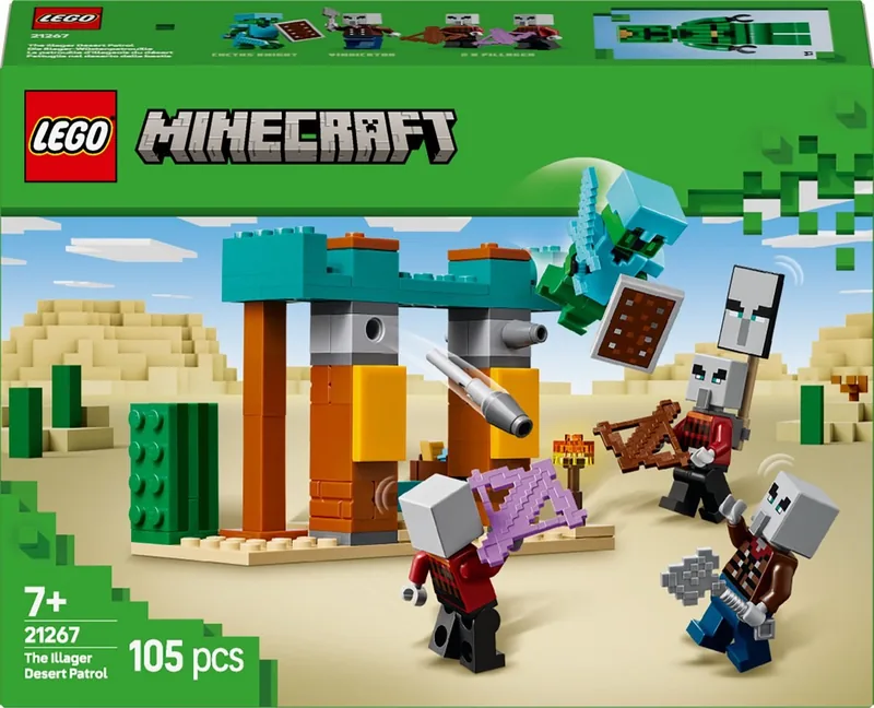 LEGO Minecraft De Illagers in de woestijn gamingset voor kinderen