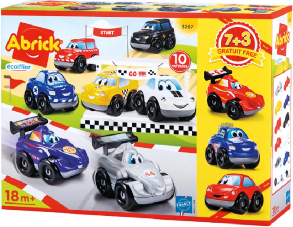 Abrick autoset 10 delig speelgoed
