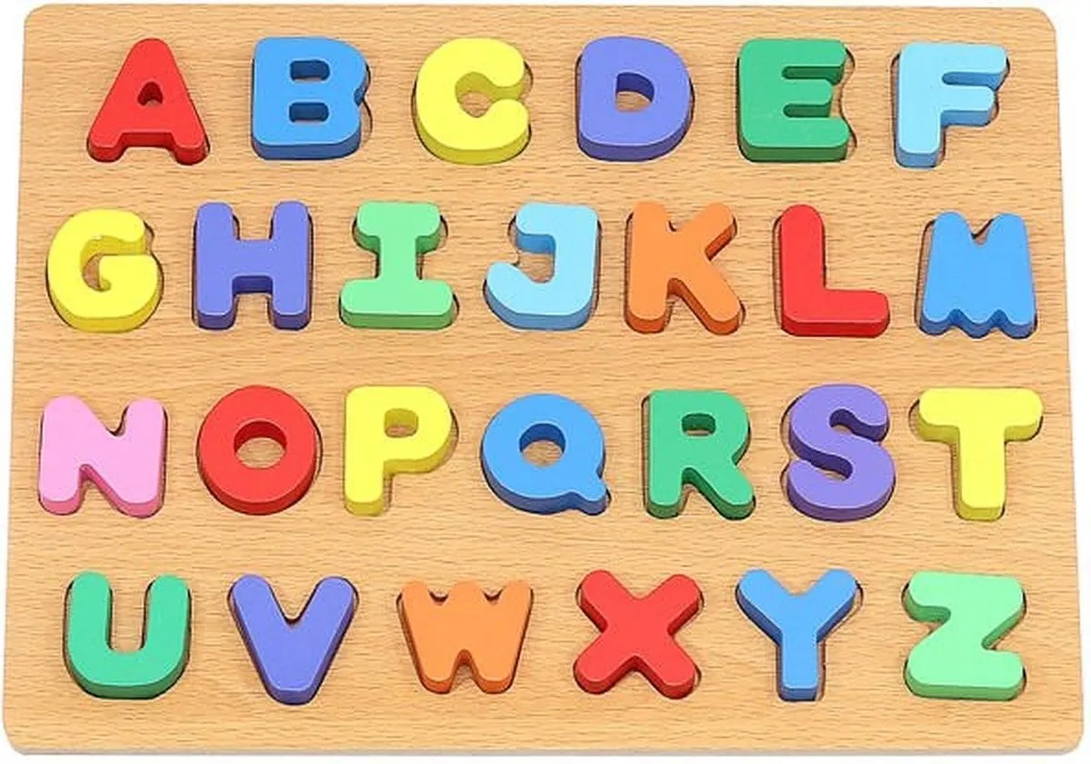 Alfabet Puzzel voor kinderen - Hout - 30x20CM - Houten Alfabet Puzzle - Klassiek Speelgoed – Cadeautip speelgoed