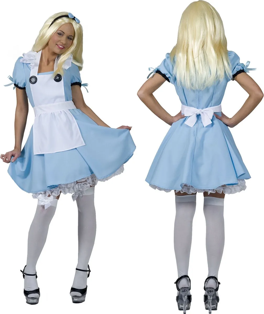 Alice In Wonderland Kostuum | Alicia Uit De Toverwereld | Vrouw | Maat 36-38 | Carnaval kostuum | Verkleedkleding speelgoed