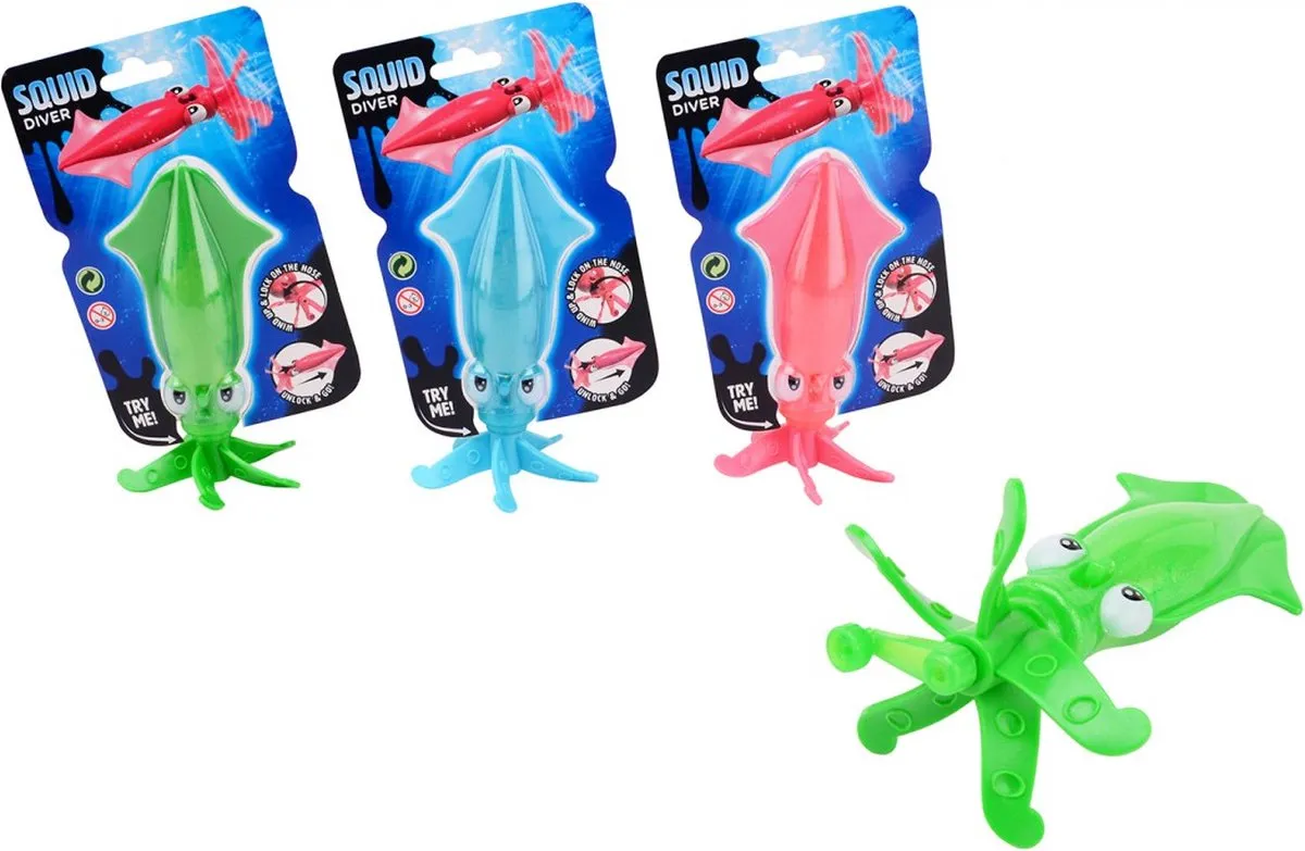Aqua Fun Torpedo inktvis op kaart (1 stuk) assorti speelgoed