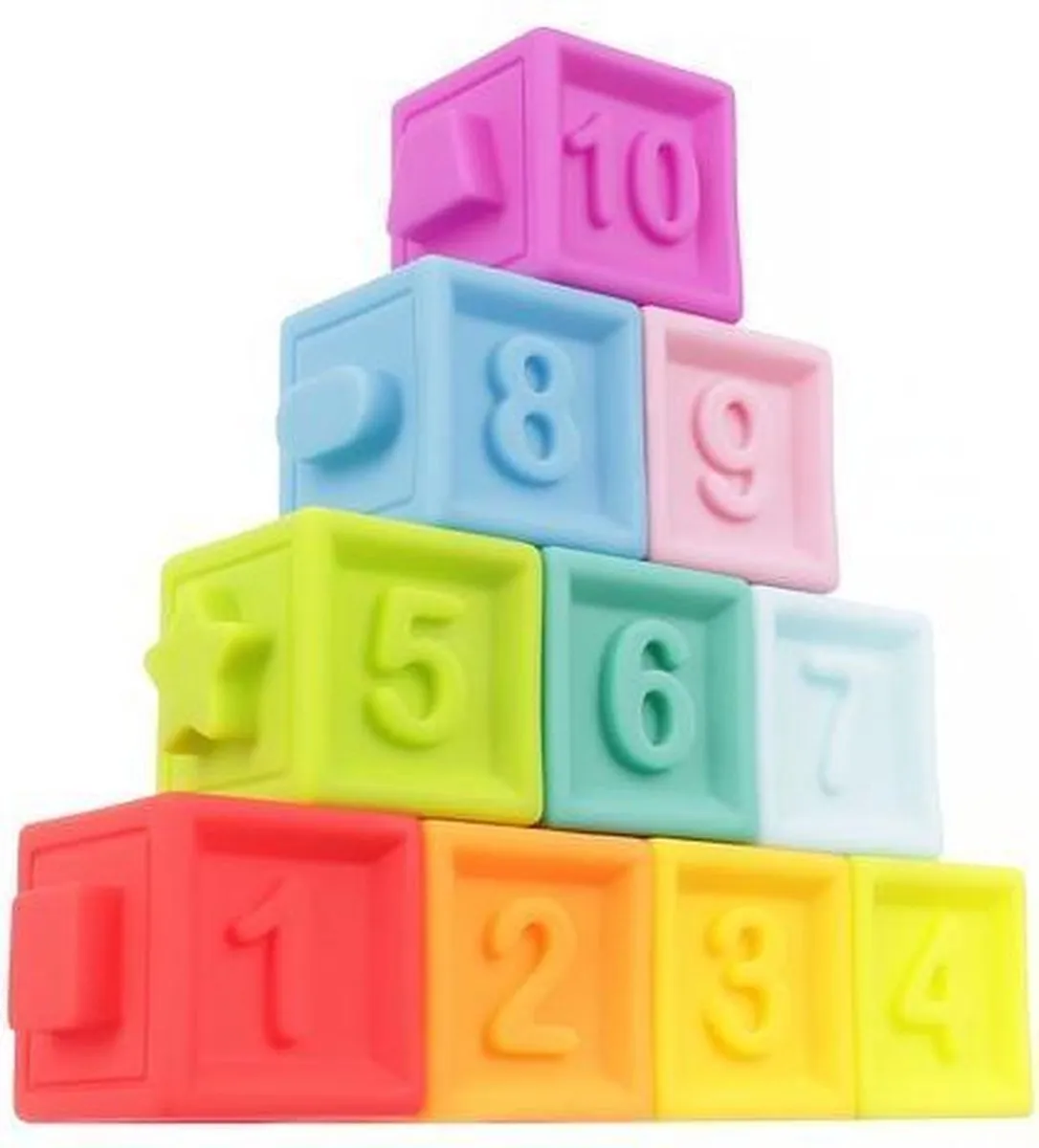 Baby blokken set vanaf 6 maanden - Zachte speel blokken voor baby's - bouwblokken speelgoed