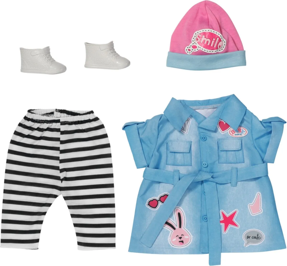 BABY born Deluxe Jeansjurk - Poppenkleding 43 cm speelgoed