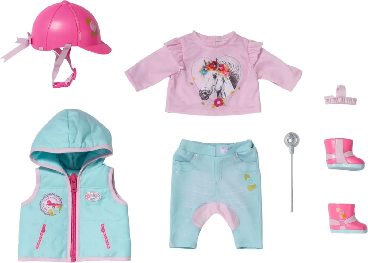 BABY born Deluxe Paardrij-outfit - Poppenkleding 43 cm speelgoed