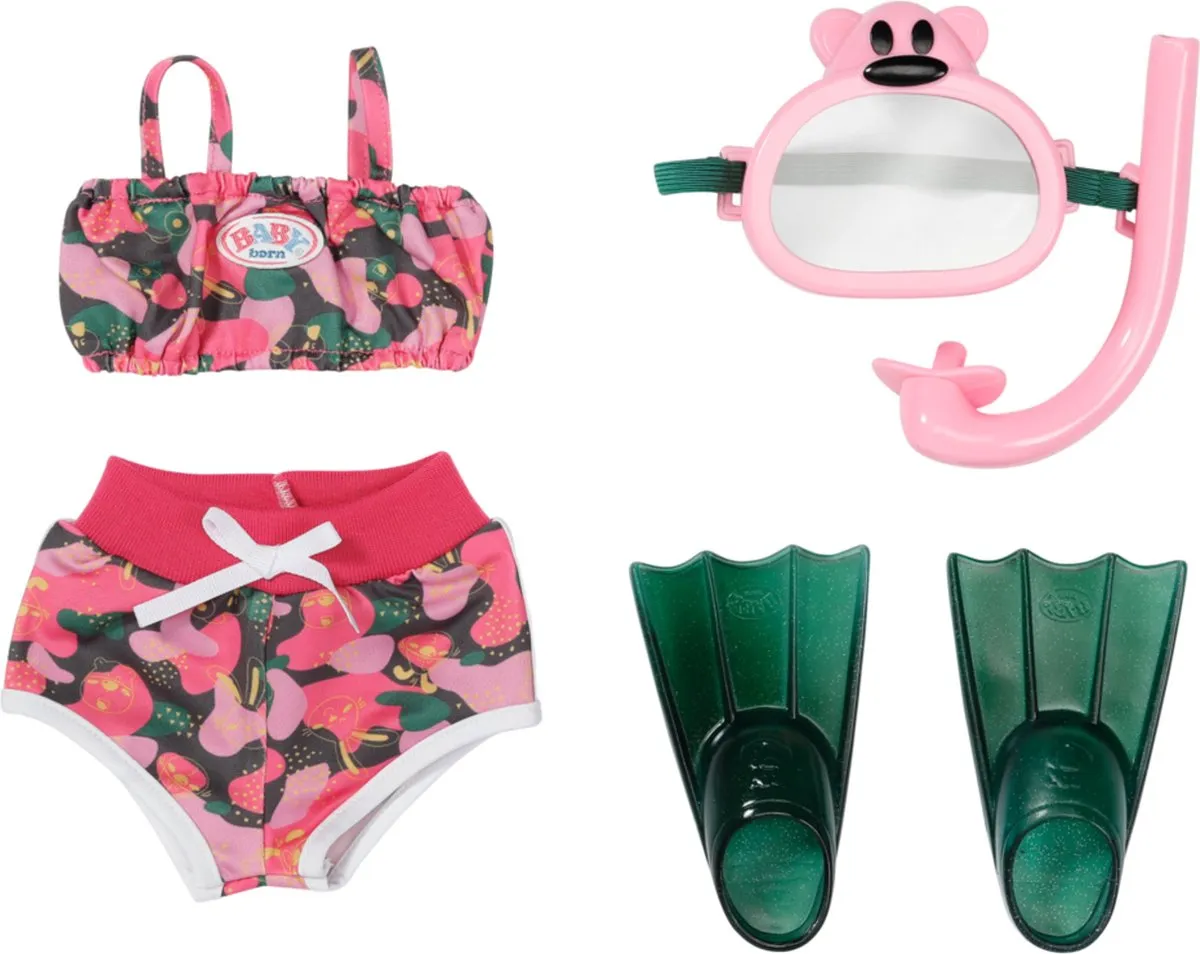 BABY born Weekend Deluxe Snorkelen Bikini - Poppenkleding 43 cm speelgoed