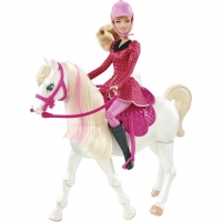 Barbie - Barbie met echt lopend paard