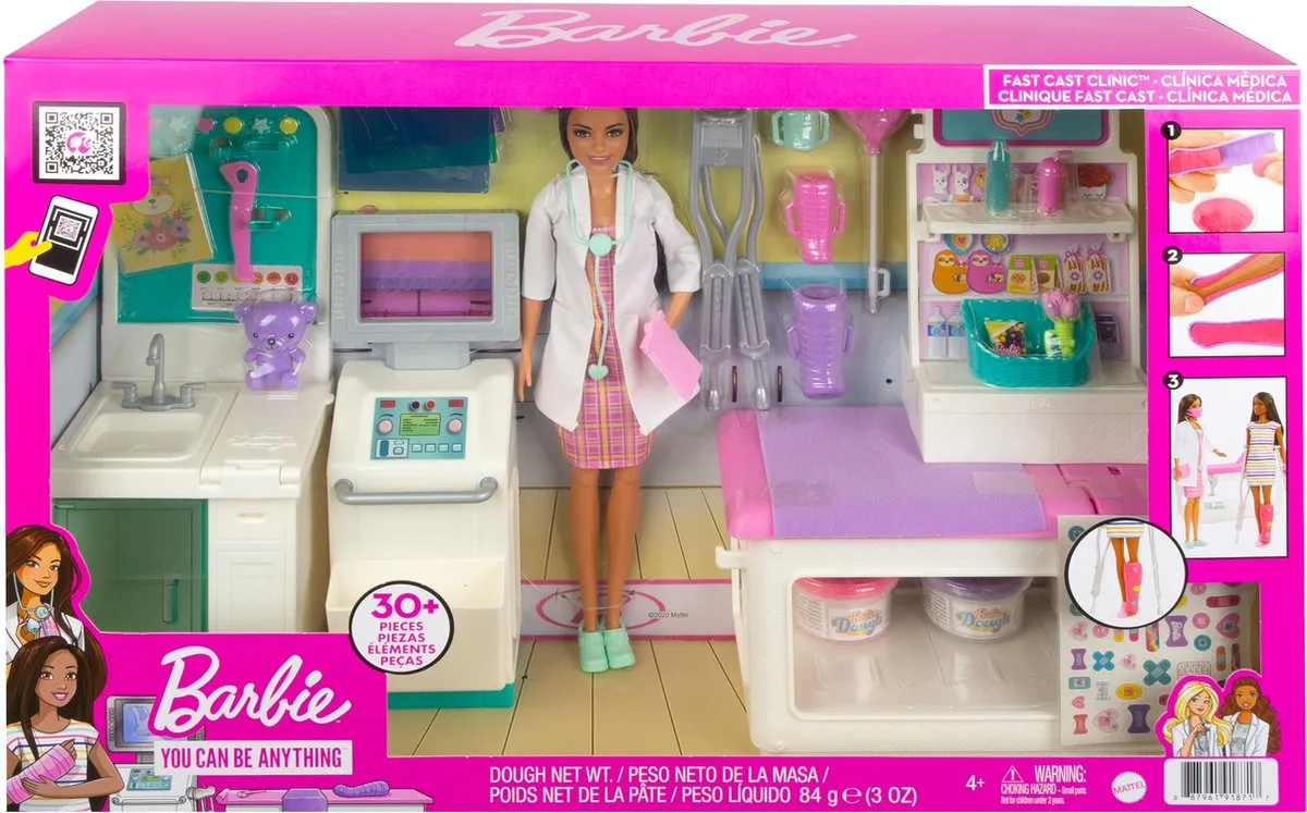 Barbie Careers Medische Speelset met Barbie - Poppenvoertuig en Pop speelgoed
