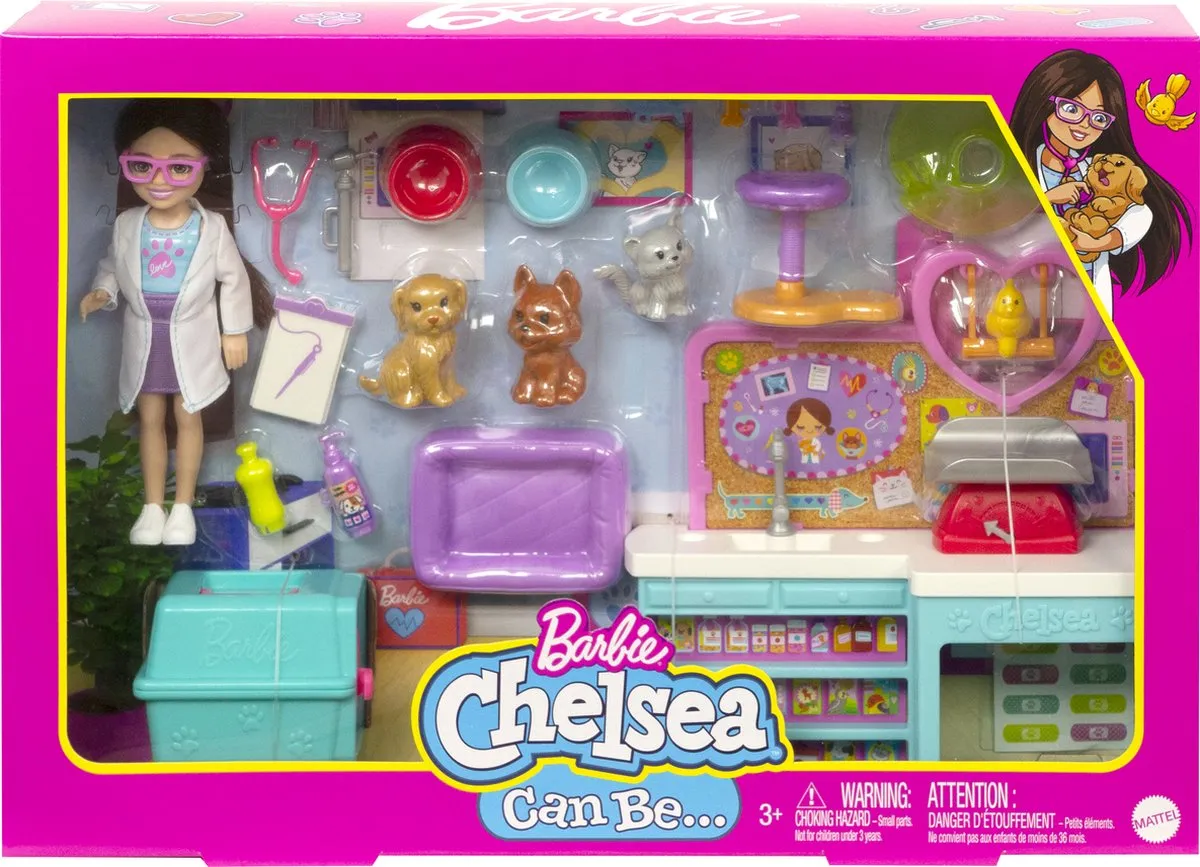 Barbie Chelsea Dierenarts - Speelfigurenset speelgoed