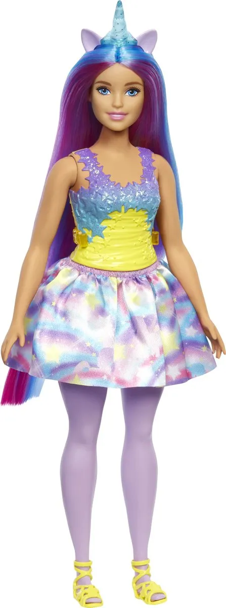 Barbie Dreamtopia Eenhoorn - Blauw/Paars - Pop speelgoed