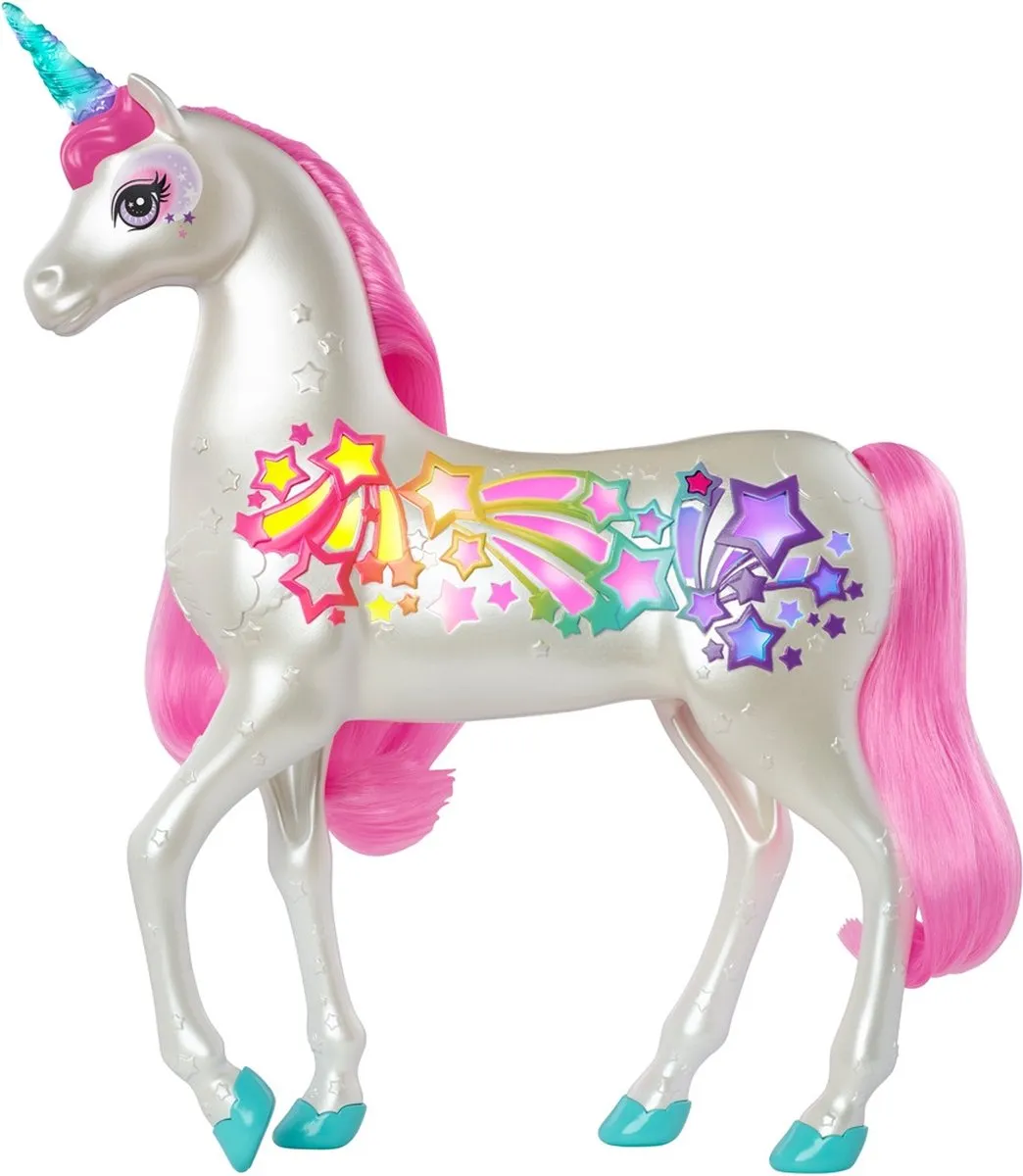 Barbie Dreamtopia Eenhoorn met Verlichte Sterren en Hoorn speelgoed