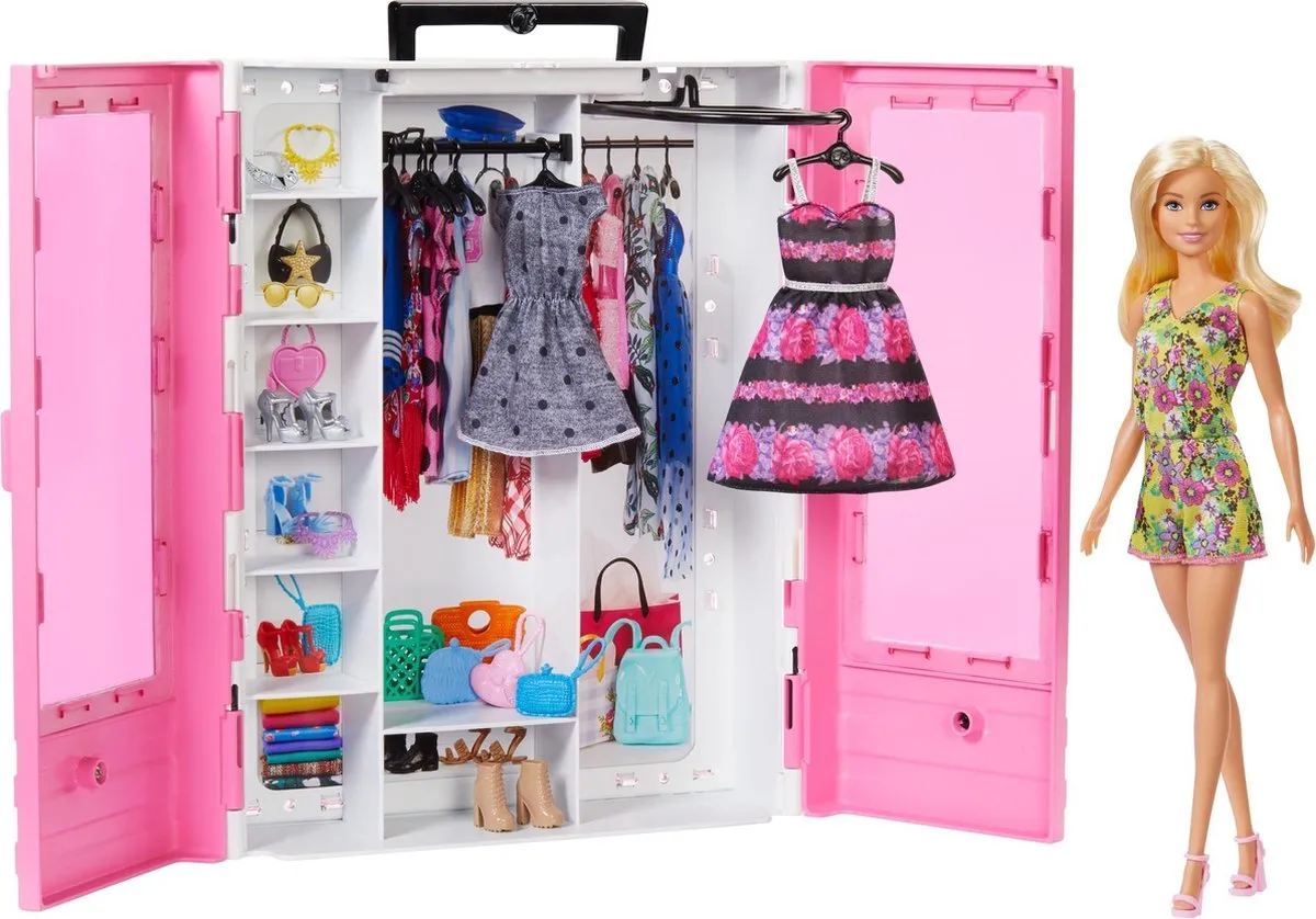 Barbie Fashionistas Ultieme kledingkast en pop - Barbiepop speelgoed