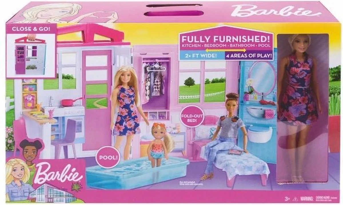 Barbie Huis met Barbiepop speelgoed