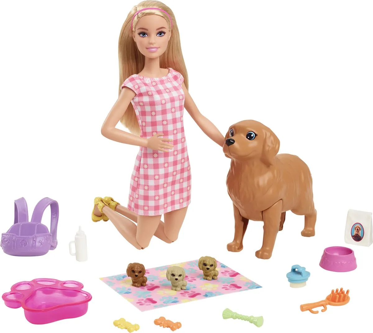 Barbie met Hond en Puppy's speelgoed