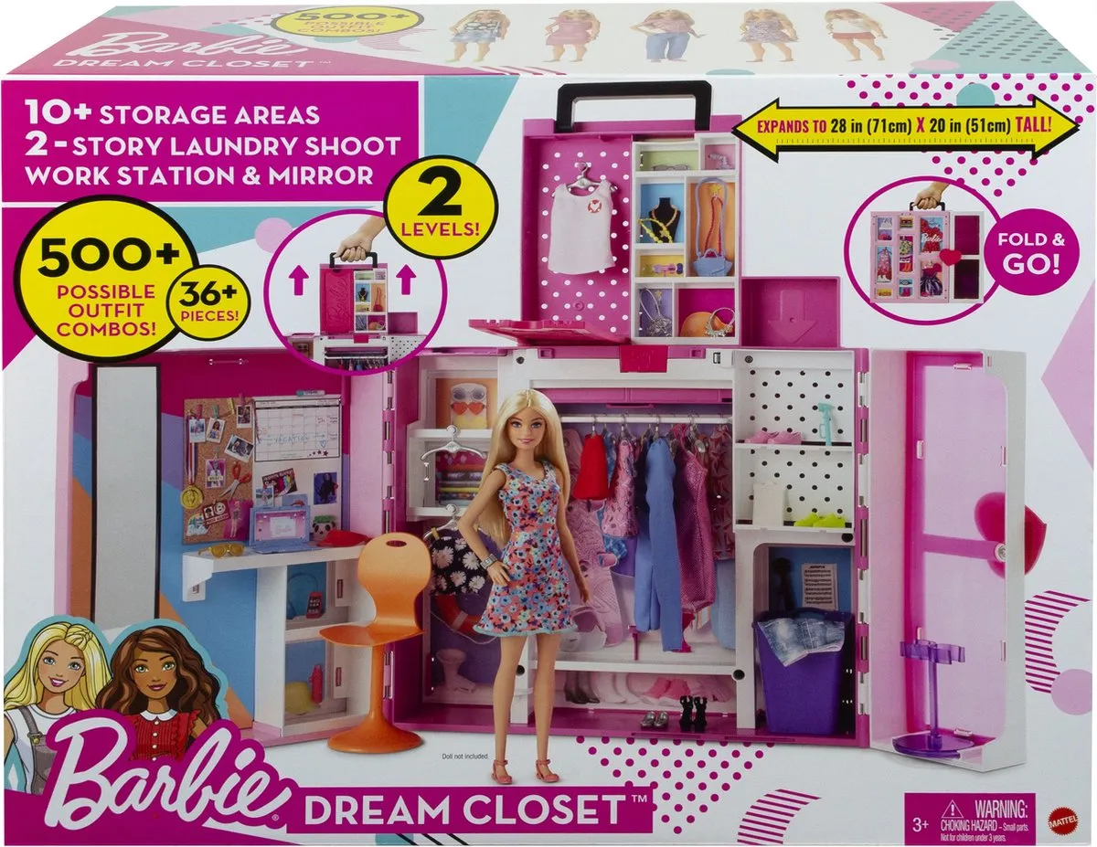 Barbie Super Kledingkast - Poppenkleding speelgoed