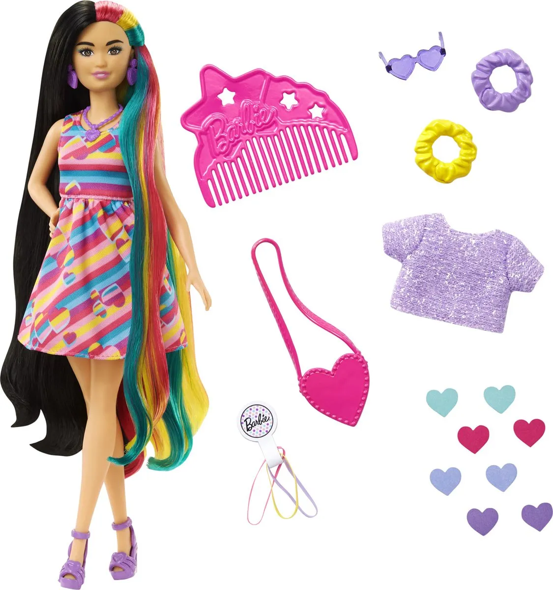 Barbie Totally Hair Regenboog - Pop speelgoed